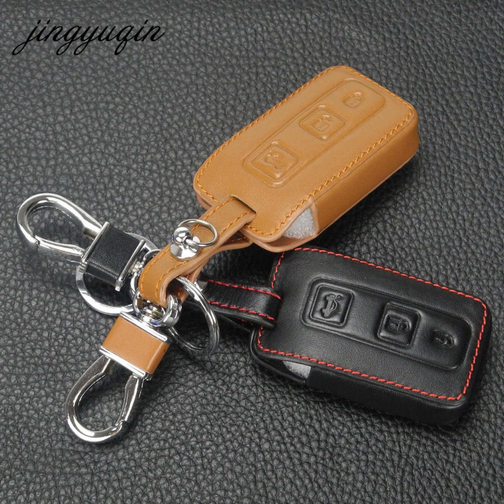 jingyuqin Ÿ Avenix ũ Prius ڵ FOB 3 ư 谡 ȣ Ŀ 濡  Ʈ     ̽/jingyuqin Smart Remote Leather Key Fob Case for Toyota Avenix C